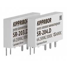 Интерфейсные промежуточные реле KIPPRIBOR в ультратонком корпусе серии SR (1-контактные)