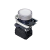 MTB4-BW31711 - Кнопка белая с подсветкой, 1NO, 24V AC/DC, IP65, металл