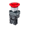MTB2-BW4634 - Кнопка грибовидная без фиксации, с подсветкой, 220V, 1NC, красный