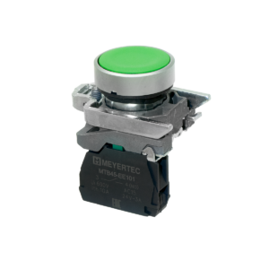 MTB4-BA31 - Кнопка плоская зеленая, 1NO, IP65, металл