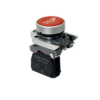 MTB4-BA41622 - Кнопка плоская красная, маркировка "STOP", 1NС, IP65, металл