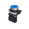MTB4-BA61 - Кнопка плоская синяя, 1NO, IP65, металл