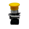 MTB4-BC51 - Кнопка грибовидная желтая, 40 мм, пружиный возврат, 1NO, IP65, металл