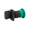 MTB5-AC31 - Кнопка грибовидная зеленая, 40 мм, пружиный возврат, 1NO, IP65, пластик