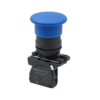 MTB5-AC61 - Кнопка грибовидная синяя, 40 мм, пружиный возврат, 1NO, IP65, пластик