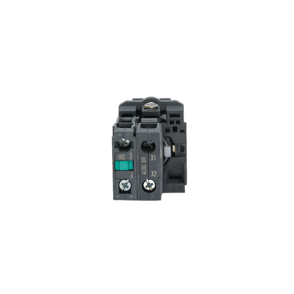MTB5-AK23711 - Переключатель  на 2 положения с фиксацией и подсветкой,  зеленый, 1NO, 24V AC/DC, IP65, пластик
