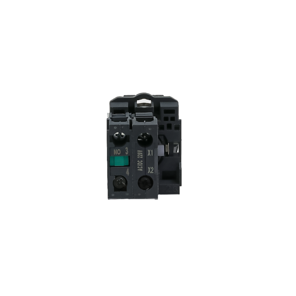 MTB5-AK23713 - Переключатель  на 2 положения с фиксацией и подсветкой, зеленый, 1NO, 220V AC/DC, IP65, пластик