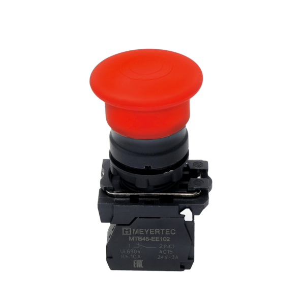 MTB5-AT42 - Кнопка грибовидная "тяни-толкай", красная, 40 мм, 1NC, IP65, пластик