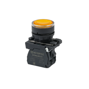 MTB5-AW35713 - Кнопка желтая с подсветкой, 1NO, 220V AC/DC, IP65, пластик