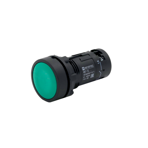 MTB7-EA33 - Кнопка плоская зеленая, 2NO, IP54, пластик