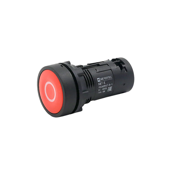 MTB7-EA41582 - Кнопка плоская красная, маркировка "O", 1NС, IP54, пластик