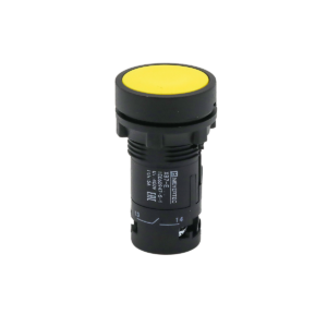 MTB7-EA51 - Кнопка плоская желтая, 1NO, IP54, пластик