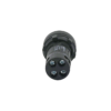 MTB7-EH25 - Кнопка плоская черная с фиксацией, 1NO+1NC, IP54, пластик