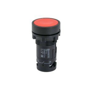 MTB7-EH45 - Кнопка плоская красная с фиксацией, 1NO+1NC, IP54, пластик