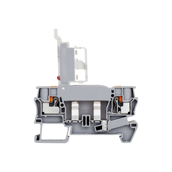 MTP-4F220 - Клемма push-in с держателем предохранителя, 4 мм², индикация 220В