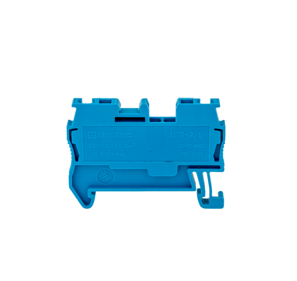 MTS-2.5BL - Клемма пружинная проходная, 2.5 мм², синяя