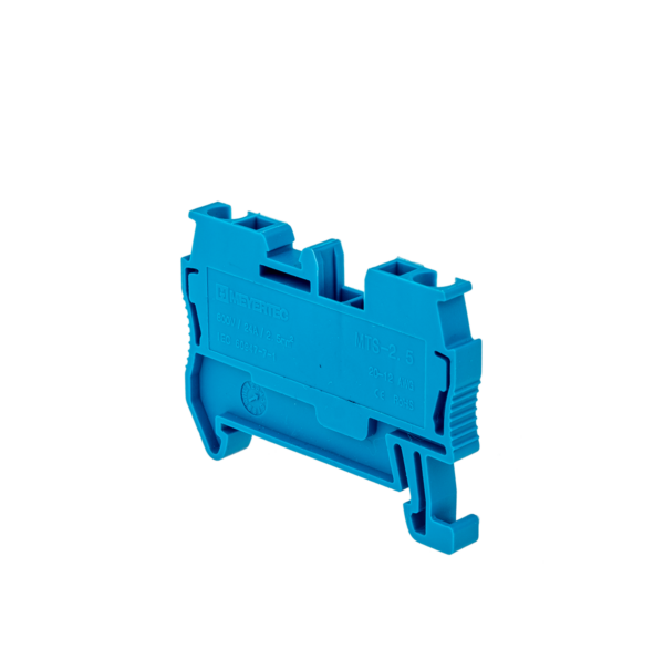 MTS-2.5BL - Клемма пружинная проходная, 2.5 мм², синяя