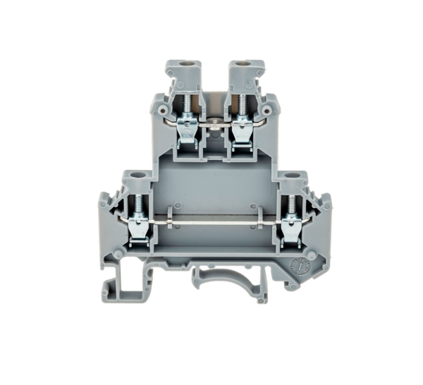 MTU-D2.5 - Клемма винтовая двухуровневая,  2.5 мм², серая