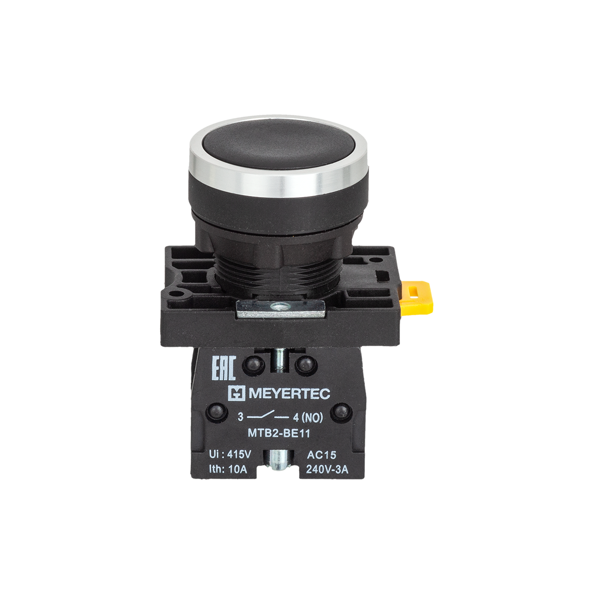 MTB2-EAZ112 - Кнопка плоская черная, 1NO, IP54, пластик