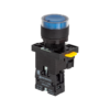 MTB2-EW36613 - Кнопка синяя с подсветкой, 1NO, 220V AC/DC, IP54, пластик
