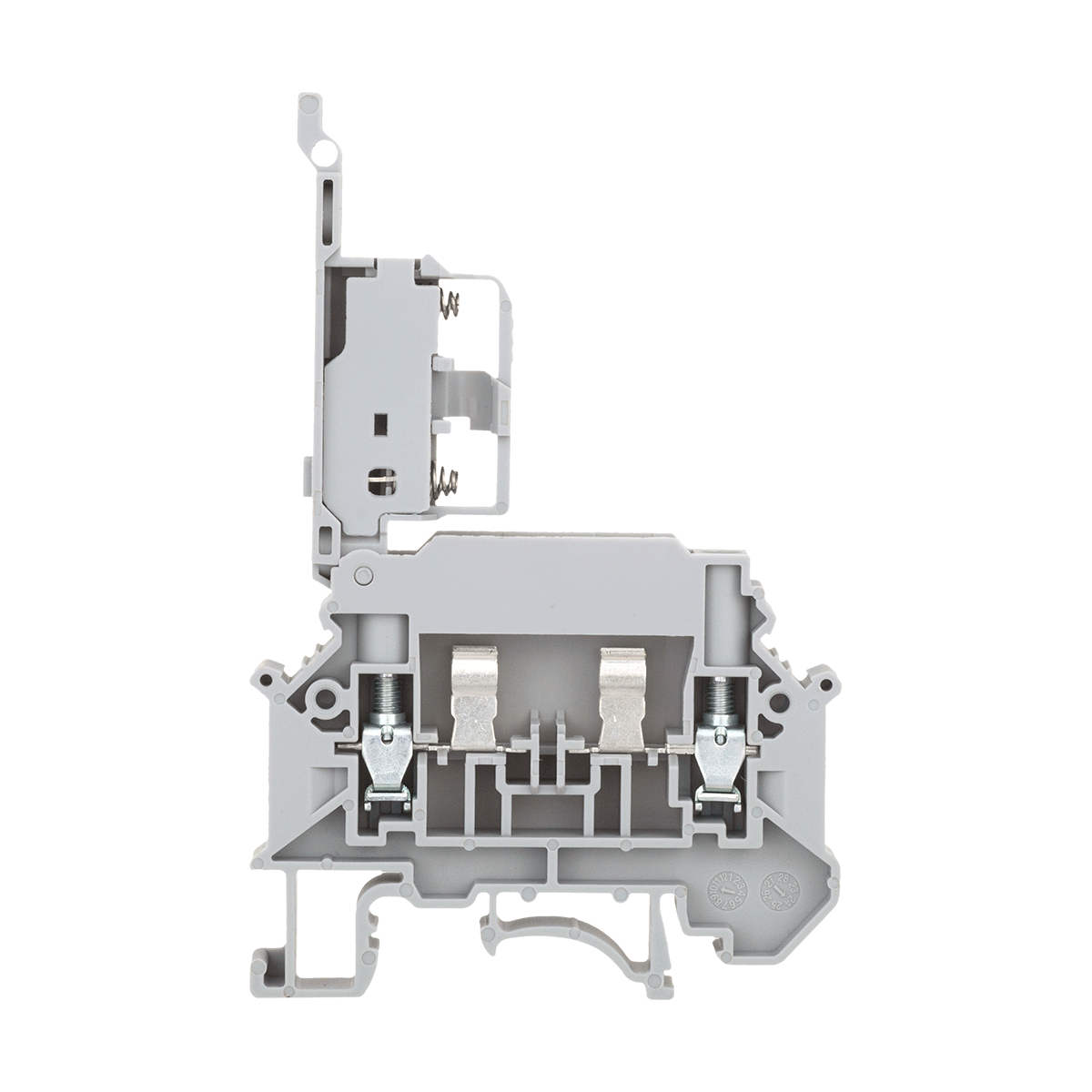 MTU-4F24 - Клемма винтовая с держателем предохранителя, 4 мм², с индикацией 24В, серая