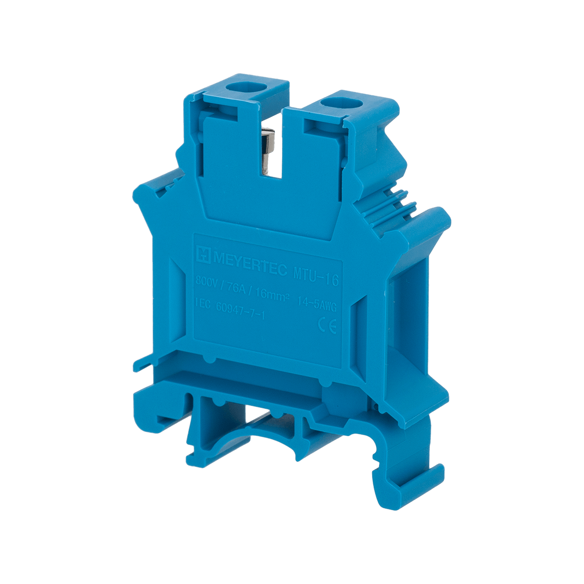 MTU-16BL - Клемма винтовая проходная, 16 мм², синяя