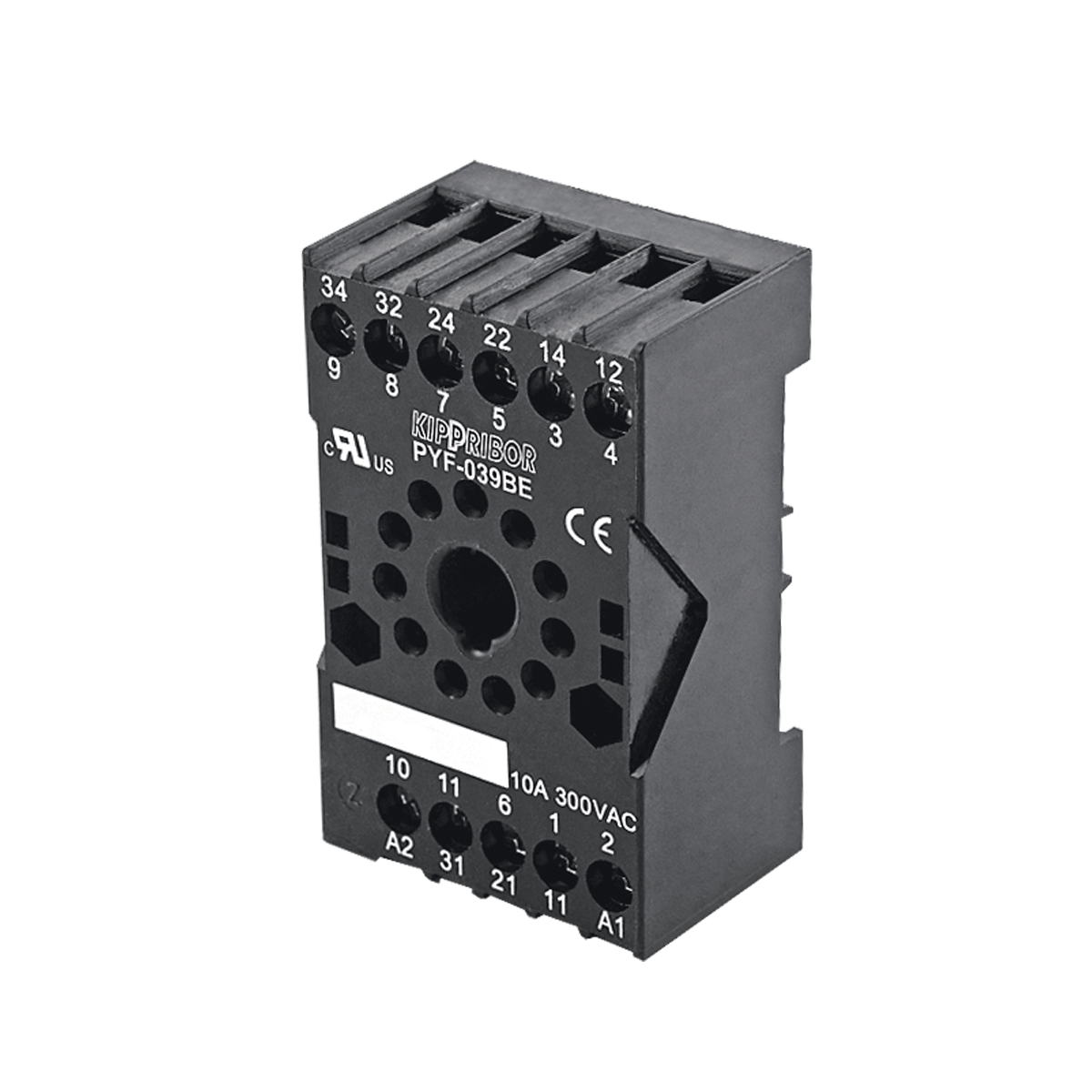 Монтажные колодки KIPPRIBOR PYF-039BE (для 3-контактных промежуточных реле серии RS)