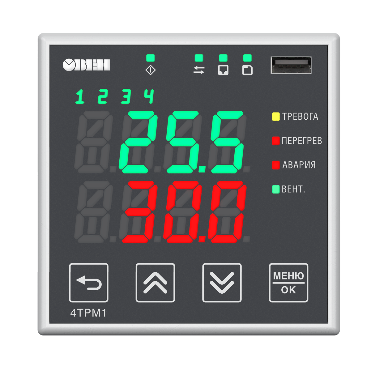 4ТРМ1-ТР четырехканальный блок контроля температуры с Ethernet и архивацией