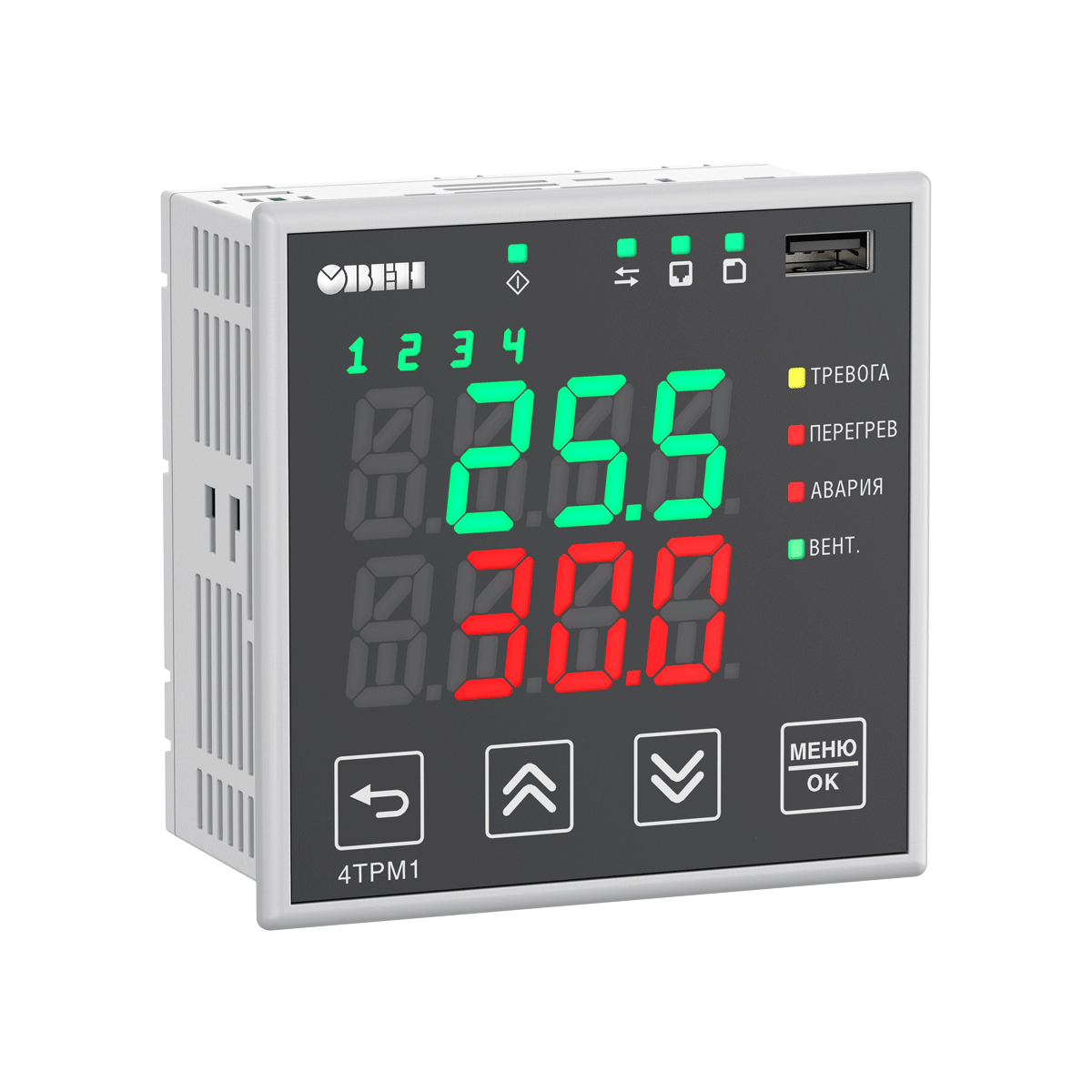 4ТРМ1-ТР четырехканальный блок контроля температуры с Ethernet и архивацией