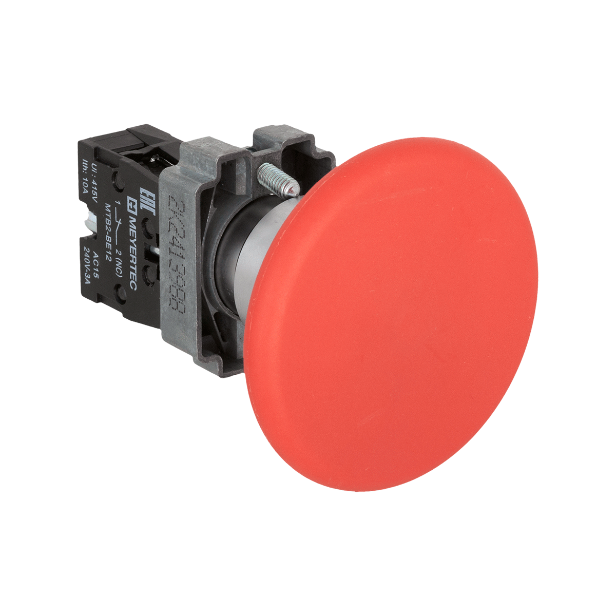 MTB2-BRZ124 - Кнопка грибовидная, без фиксации 1NC красный 60 мм
