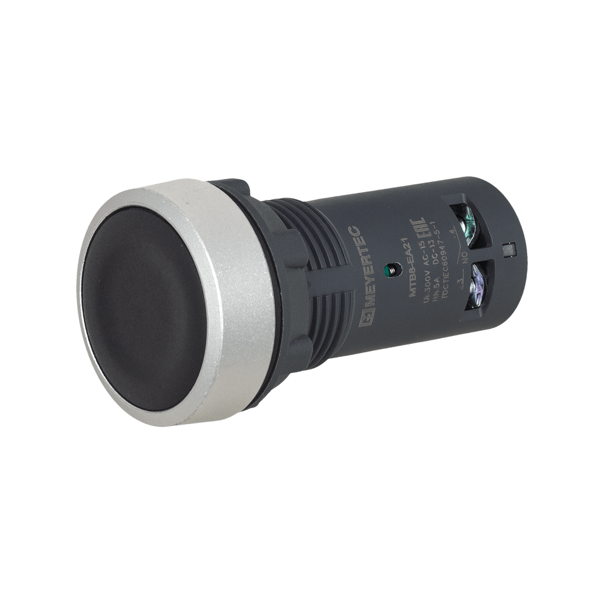 MTB8-EA21 - Кнопка плоская черная, 1NO, IP65, пластик