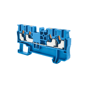 MTP-FO2.5BL - Клемма push-in четырехпроводная, 2.5 мм², синяя