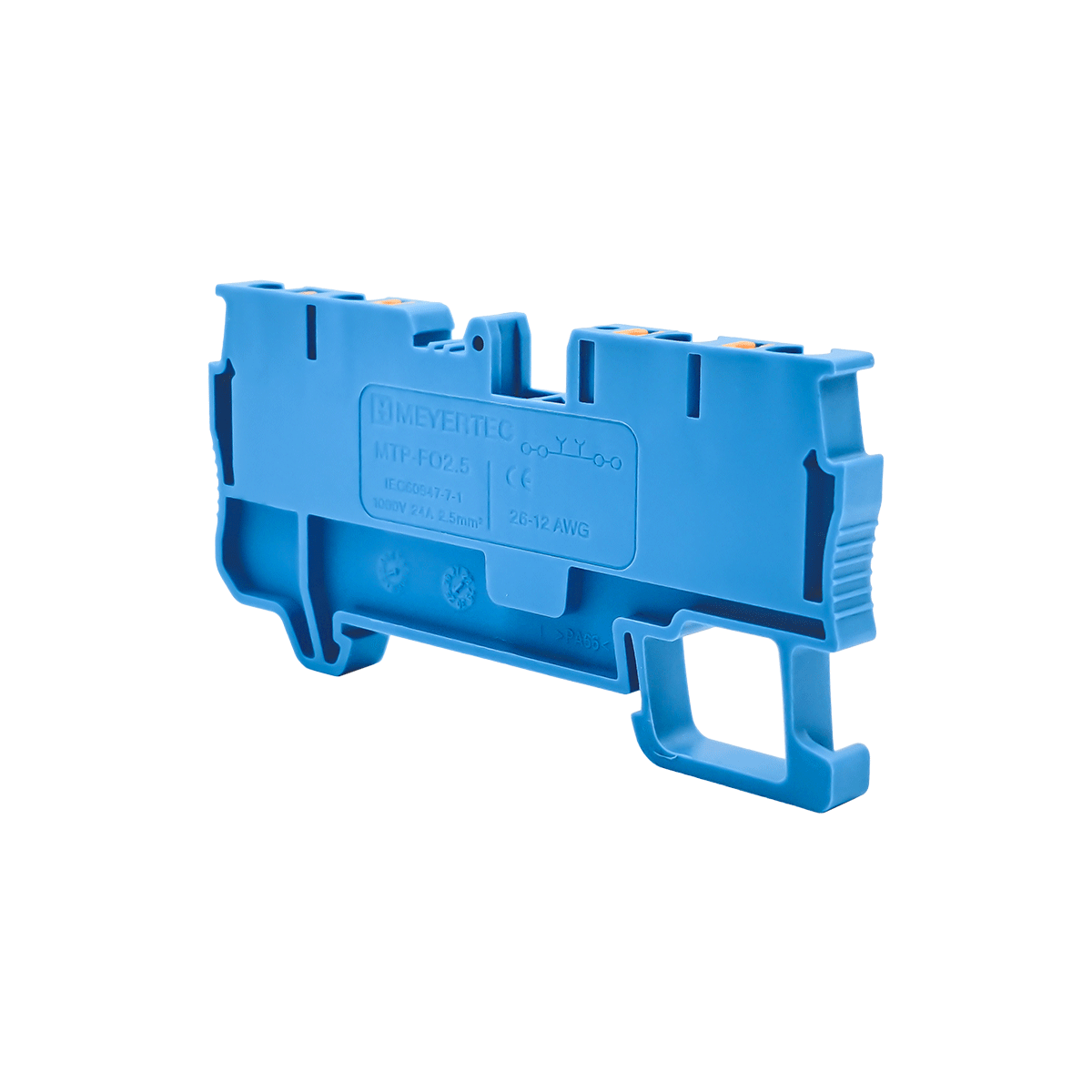 MTP-FO2.5BL - Клемма push-in четырехпроводная, 2.5 мм², синяя