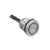 MT-PS19P0131GR - Пьезокнопка, Ø19 мм, подсветка кольцом (зеленая/красная), 5-проводная (общий катод), NC, возврат, 24В AC/DC, IP68