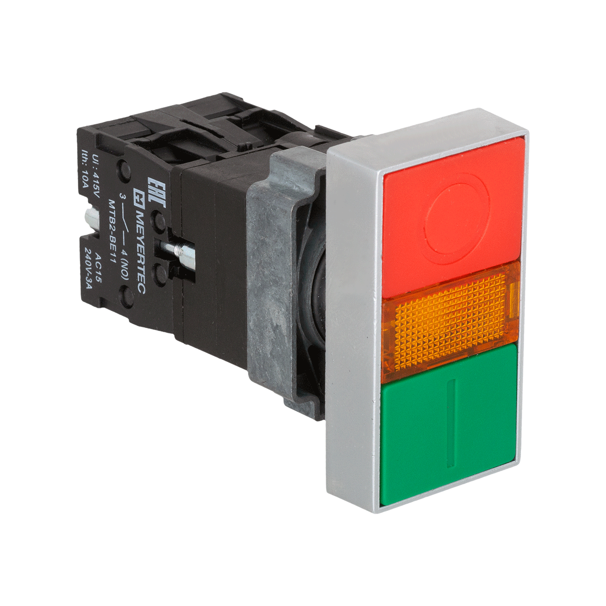 MTB2-BW8363 - Кнопка двойная с подсветкой 220V