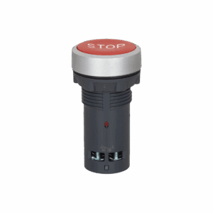 MTB8-EA41625 - Кнопка плоская красная, маркировка "STOP", 1NO+1NC, IP54, пластик