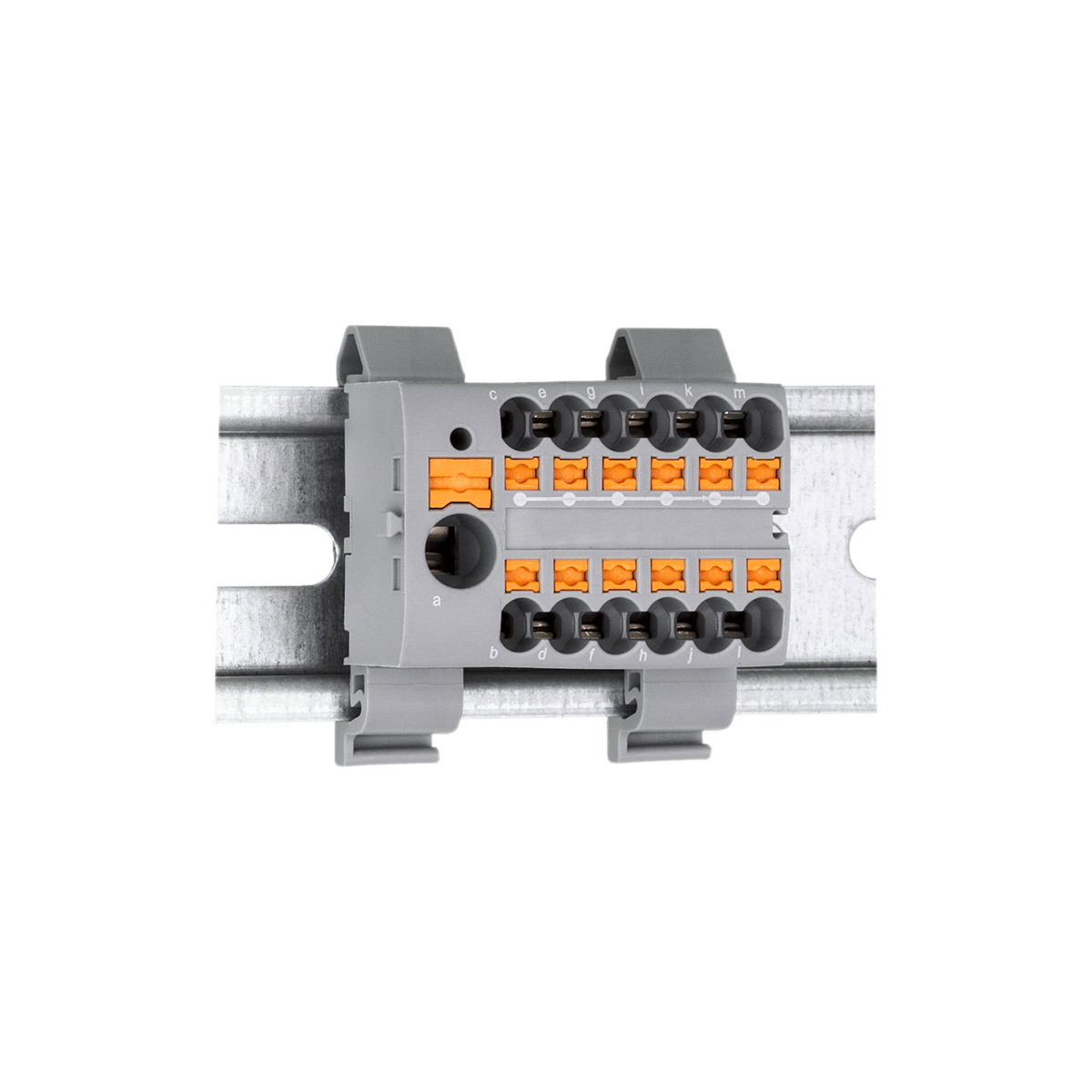 MTP-RPD6/12x2.5 - Клемма push-in распределительная с питанием, 6 мм²/12x2.5 мм², серая
