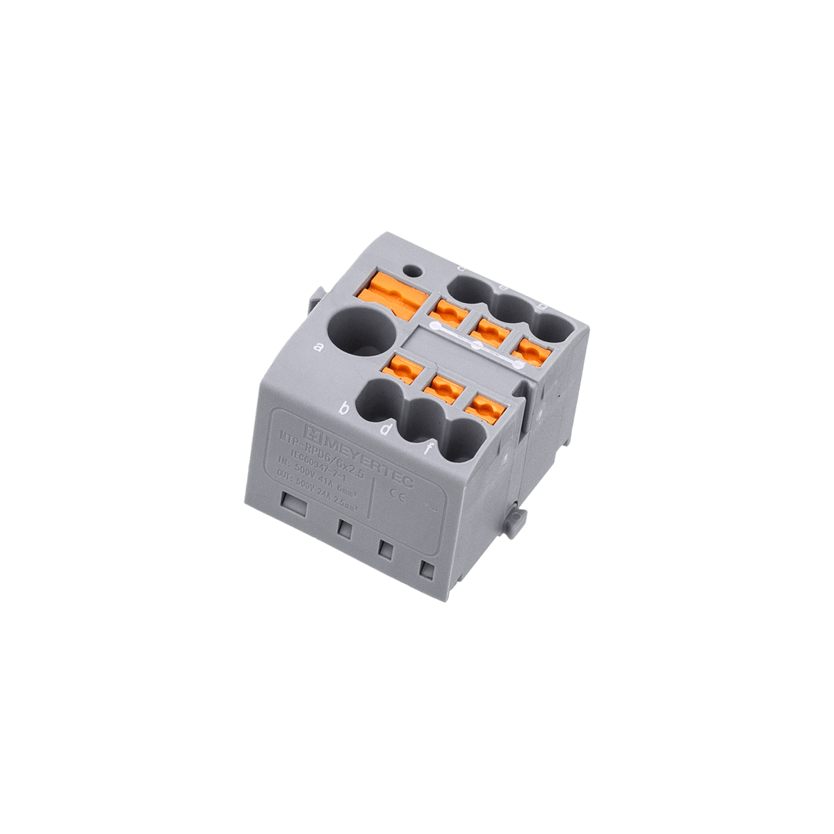 MTP-RPD6/6x2.5 - Клемма push-in распределительная с питанием, 6 мм²/6x2.5 мм², серая