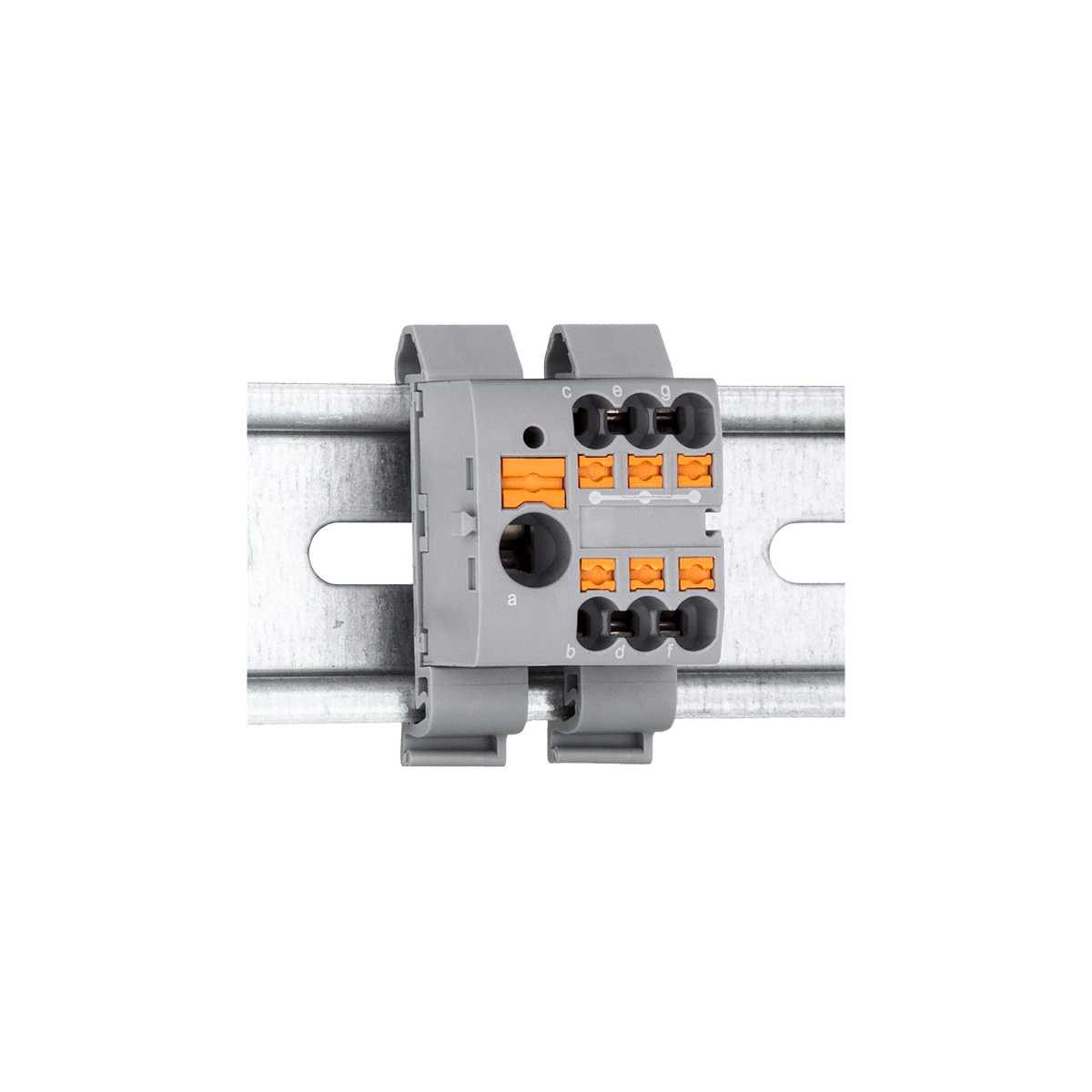 MTP-RPD6/6x2.5 - Клемма push-in распределительная с питанием, 6 мм²/6x2.5 мм², серая